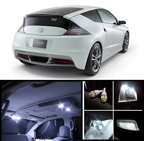 EliteTech 2011 - 2016 Honda CRZ Premium LED Package (White) - Interior + License Plate (9 pieces) 2011 2012 2013 2014 2015 2016