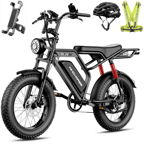 WINDHORSE V8 PRO Electric Bike – 750W Motor, 45KM Range, Dual Suspension