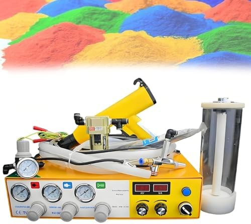 Kit de pistola pulverizadora de recubrimiento en polvo electrostático portátil - Equipo de recubrimiento profesional para uso automotriz, marino, doméstico y de jardín - Solución de recubrimiento en polvo de alta eficiencia