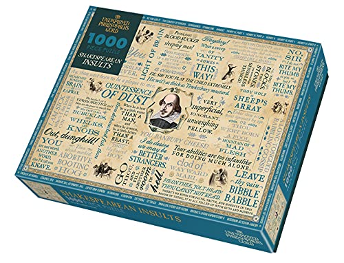 The Unemployed Philosophers Guild Shakespeare Insults Jigsaw Puzzle - 1000 Pieces - Includes Mini Poster with Puzzle Art