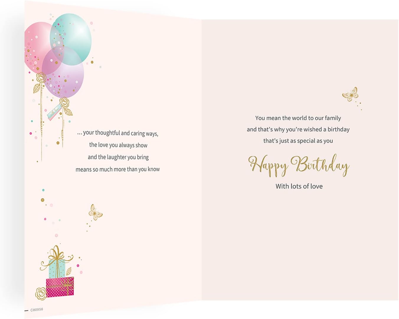 Regal Publishing Classic Birthday Card Granddaughter - 9 x 6 inches