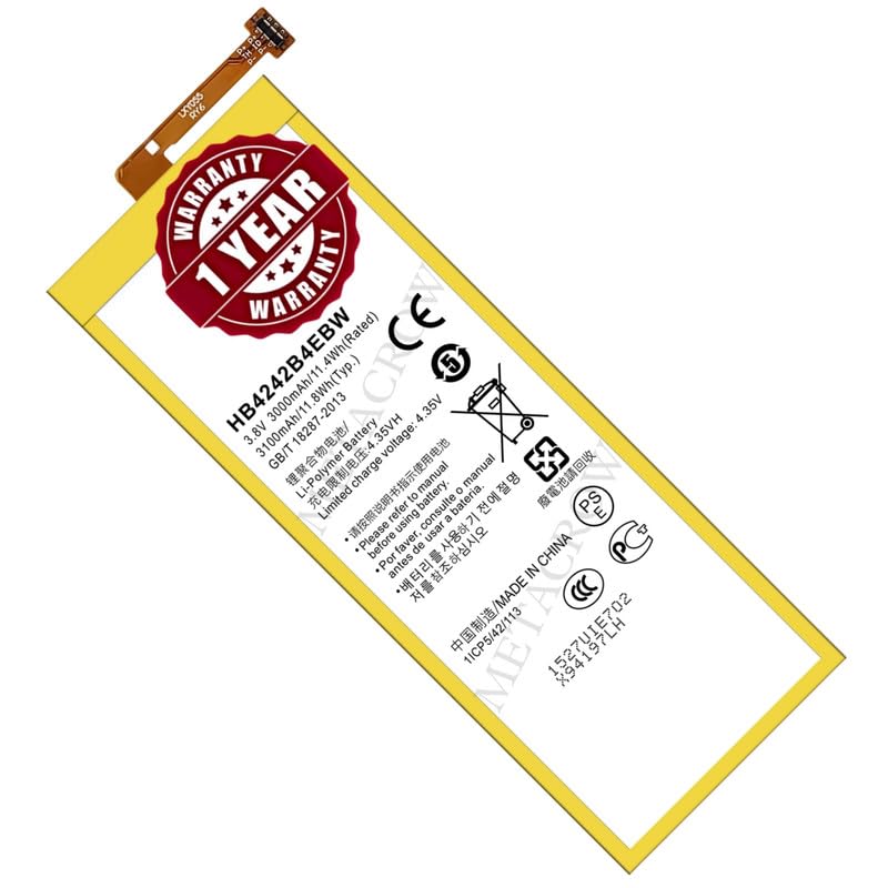 Image of Original HB4242B4EBW Battery Compatible with Huawei Honor 6 (H60-L02, H60-L01, H60-L12, H60-L04, H60-L11, HW-H60-J1, H60-L03) - (3100mAh) - 1 Year Warranty CD6
