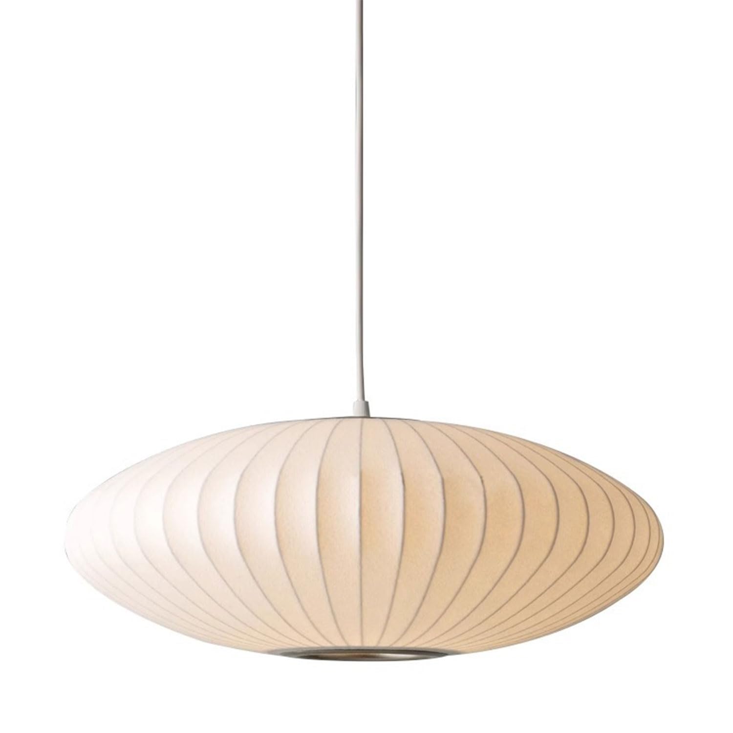 ENTHERONIC Modern Simple Silkworm Cocoon Pendant Lights E27 Single Head Hanging Light Indoor Flat Shape Adjustable Pendant Light Fixture For Kitchen Island Bedroom Dining Lighting