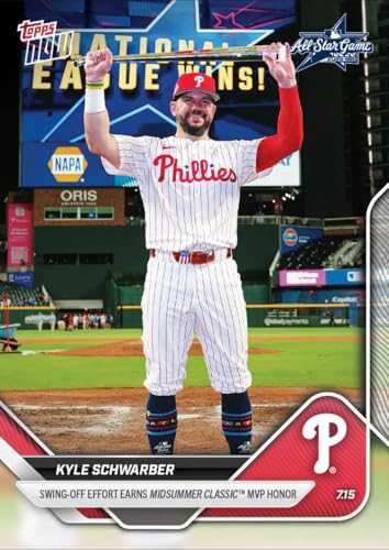2025 Topps Now Kyle Schwarber #434 2025 All Star Game MVP Philadelphia Phillies Baseball Card