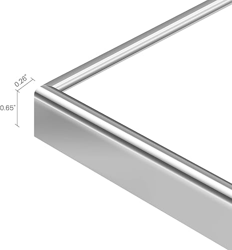 Miniatura 4 de Homso - Portarretratos de metal de 12 x 16 pulgadas - Marcos de fotos de aluminio de 12 x 16 pulgadas - Vidrio arílico - Gancho de pared incluido -