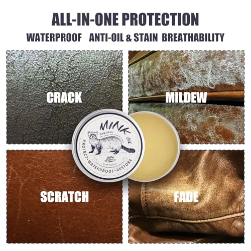 Mink Oil Leather Conditioner Cleaner for Leather Boots, Mink Oil Kit 4.23 Oz with Sponge, All-Natural Waterproof Soften and Restore Shoe, Boot, Saddle, Jacket, Purse, Glove, Vinyl and Leather Products - Image 4