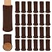 24 Pièces de Chaussettes pour Pieds de Meubles en Tricot pour Protéger Le Sol des Pieds de Chaise Contre Les Rayures, Se Déplacer Facilement et Réduire Le Bruit, pour 1,9 à 3,8 cm de Diamètre, Marron