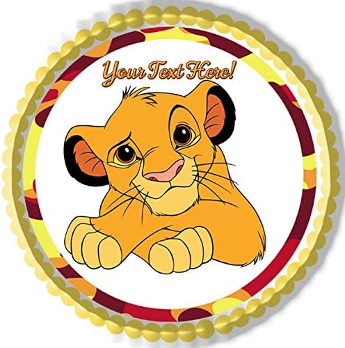Cute Lion - Decoración comestible para tartas - 6" redonda