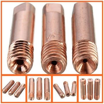 Atoz prime 10 Pcs MB-15AK M6 MIG/MAG Welding Torch Contact Tip Gas Nozzle 1.2mm