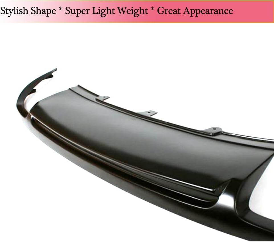 Fits for Audi A5 Sportback Non-Sline Non-S5 Pre-Facelift 2008-2011 Customized Black PU Rear Bumper Diffuser Spoiler Body Kit (Without Bright Line)