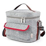 Lifeasy - Felt Insulated/Cooler Lunch Bag with Crossbody Strap
