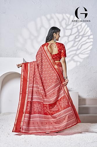 Image of GRECIILOOKS Saree | Women Saree | Saree for women latest design | Saree | Saree for Women | Silk Saree | Banarasi Saree