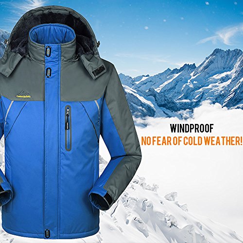 VOOCHIE Jaqueta de lã à prova de vento masculina de inverno esporte ao ar livre impermeável casaco d