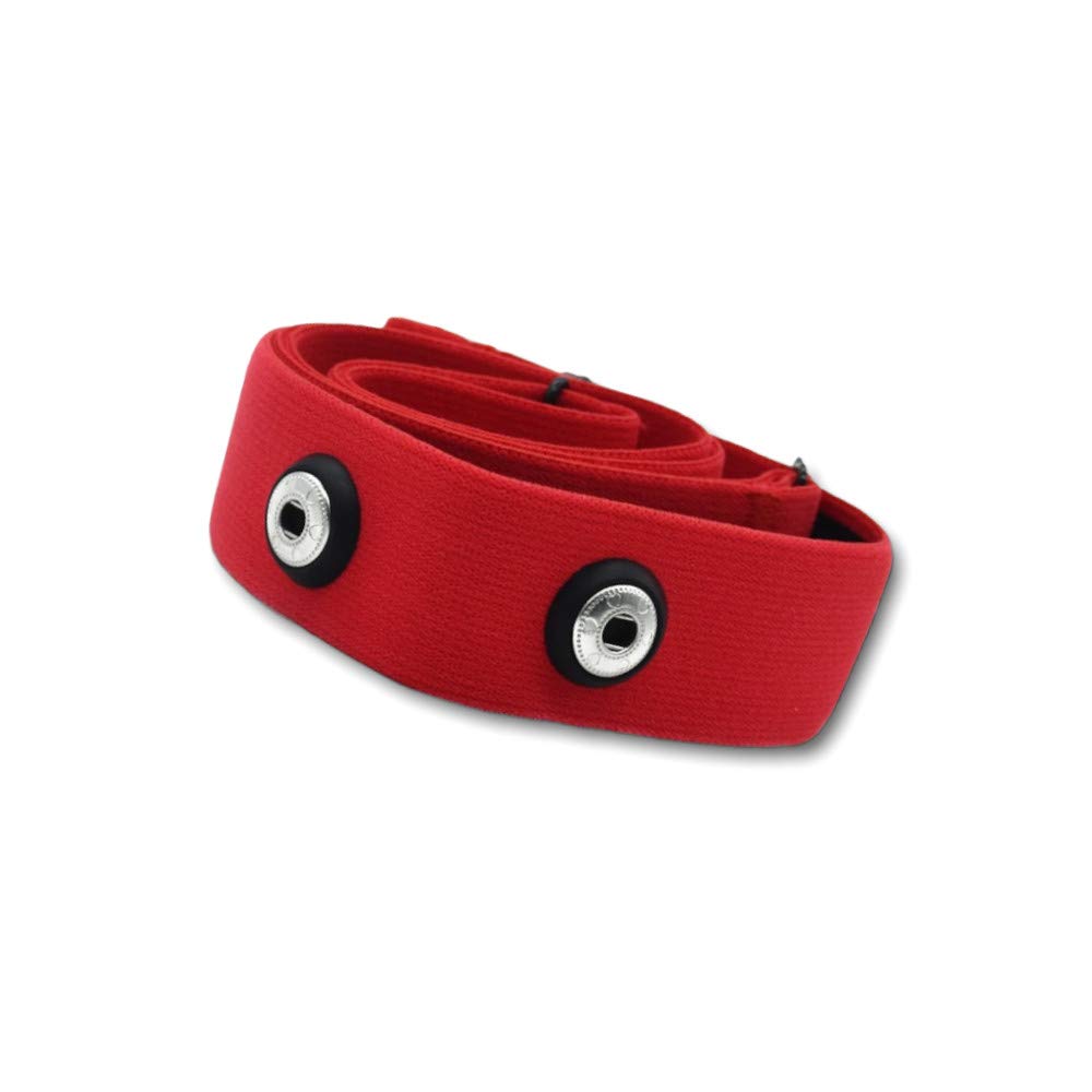 1neiSmartech Fascia Elastica Regolabile Per Cardio Frequenzimetro Garmin Polare Wahoo Bryton Cinturino In Tessuto Premium In Nylon E Spandex Con Attacco Sensori Distanza 45mm (Rosso)