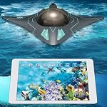 Drone sous l'eau avec caméra,App contrôlée RC Bateau avec WiFi Caméra, conception bionique en temps réel POV Tir sous l'eau pour les lacs, rivières & Exploration des océans,6 CH Imperméable, Pour UnderwaterExploration