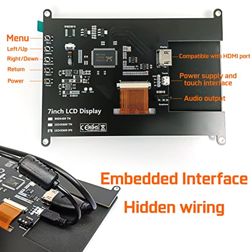 WOWNOVA 7" Computer Sensor Panel LCD Screen PC Temperature Monitor Display Secondary Screen, PC Accessories for PC Case, Compatible with Raspberry Pi and Windows 7/8/10/11 (Touch Screen) by WOWNOVA - Image 3