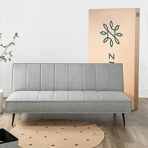 Zinus Quinn Clic Clac Schlafsofa - 2-in-1 Klappsofa - Geeignet für Gästezimmer und kleine Räume - Hellgrau