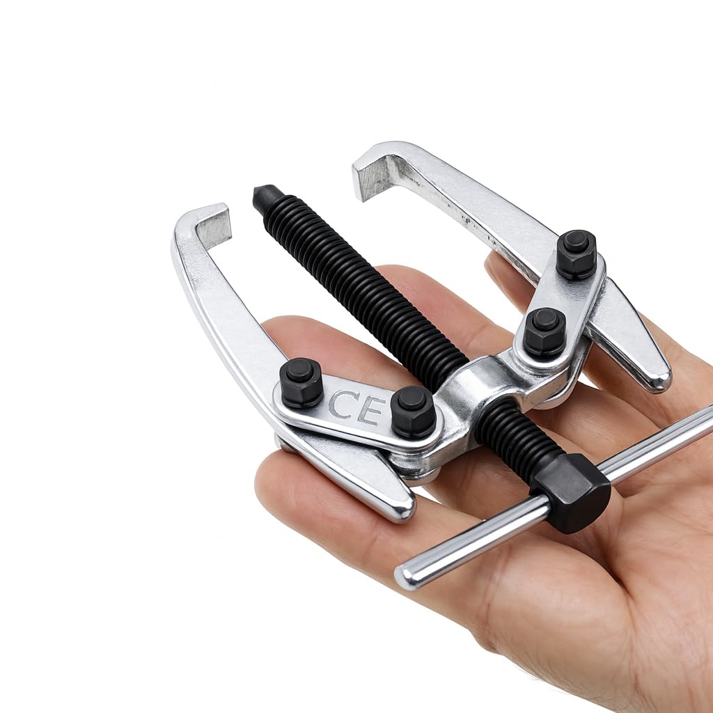 KATSU Estrattore per Cuscinetti per Ingranaggi a due Ganasce 60mm, Acciaio al Carbonio 2 Bracci Strumento di Rimozione per Estrattore di Cuscinetti per Ingranaggi per Auto Moto Riparazione