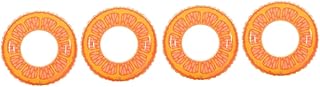 CLISPEED 4 Pçs Brinquedos De Piscina Infláveis Brinquedos Infantis Anel De Água Flutuante Anel De Natação Bóia De Vida Infantil Anel De Natação Inflável Laranja Anel De Natação Laranja