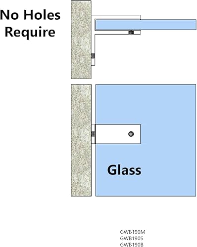 Miniatura 4 de Abrazadera de acero inoxidable de 90 grados de vidrio a pared, soporte, refuerzo para vidrio de 12 y 38, acabado cromado