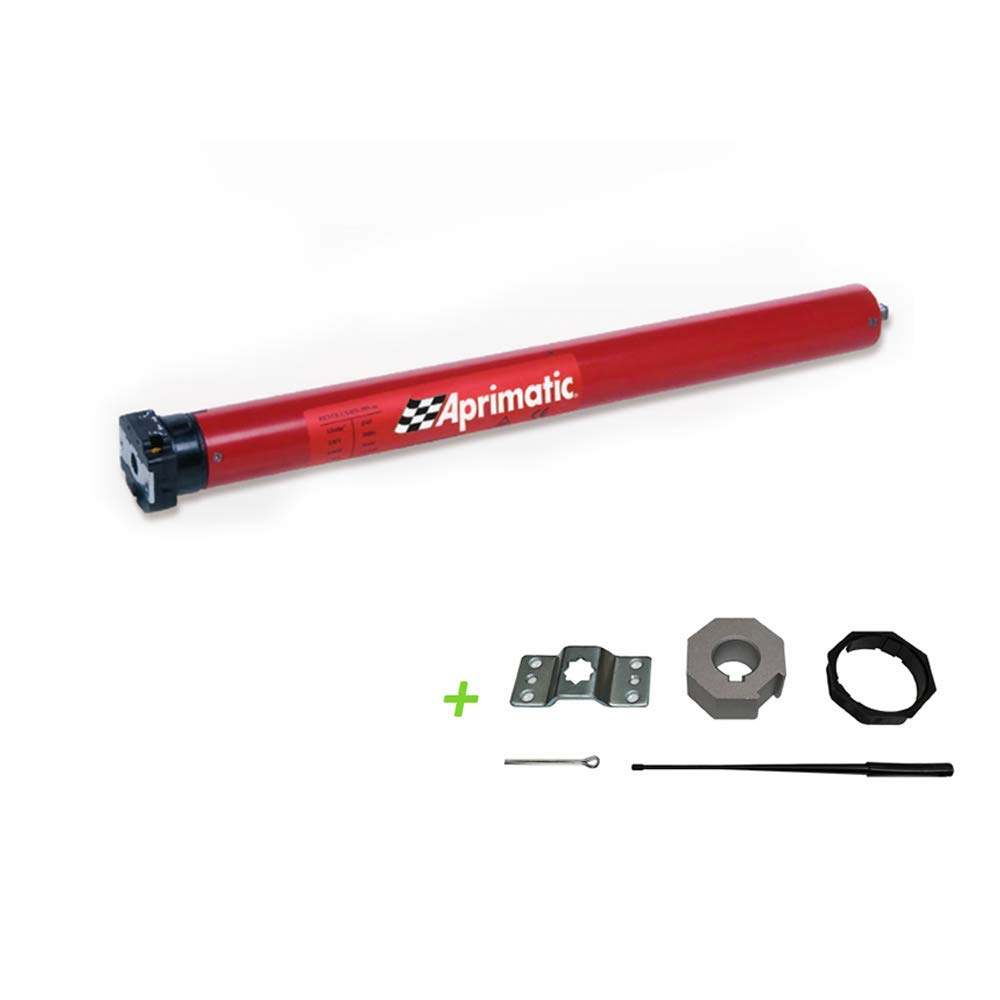 Motore per tapparelle Aprimatic tubolare Revolux Wireless art. 43801/002 45SMS 30NM 56 kg, completo di accessori. Diametro 45mm senza manovra di soccorso. Ricevente incorporata. Radiocomando ESCLUSO