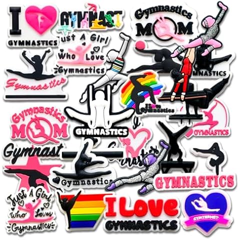 26Pcs Gymnastics Shoe Decoration Charms for Clog, Gymnast Charms Accessories for Adults Cover