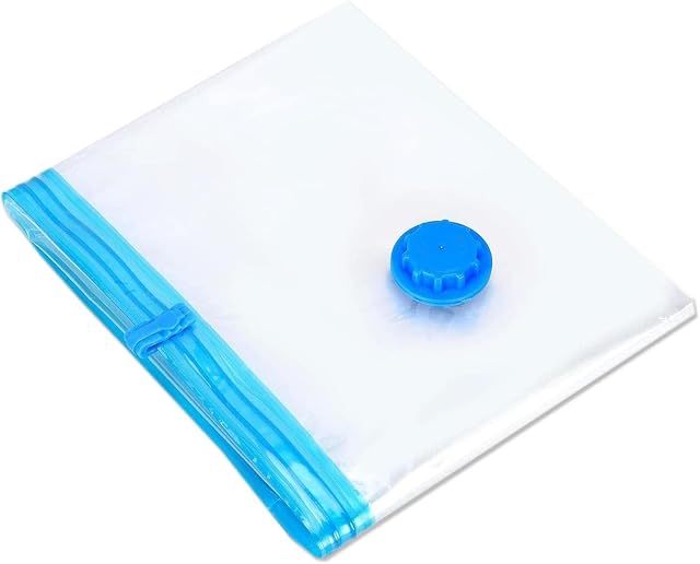 Vinsani Large Vacuum Travel Reusable Vacuum Storage Bags Great Space Saver Vacuum Bag for Bedding Sweaters Seasonal Clothers Prevents Mould Moisture Musty Odors  80 x 100cm