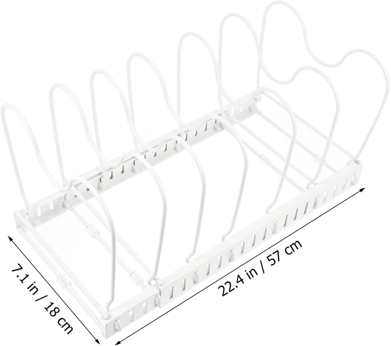 PRETYZOOM Stable Iron Pot Lid Organizer Kitchen Lid Stand Telescopic Pot Cover Rack