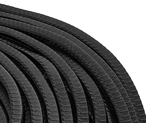 SMI-Kantenschutzprofil KS0-1S für 0-1mm PVC mit Stahleinlage Schwarz selbstklemmend ohne Kleber - Kantenschutz Kederprofil Kantenprofil Kantenschutzleiste für Autotüren Bleche (3 m)