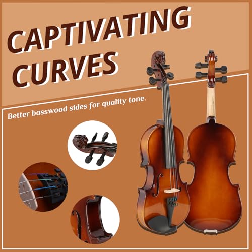 image for Ktaxon 1/2 Violin for Beginners, Fiddle for Students and Enthusiasts, 
