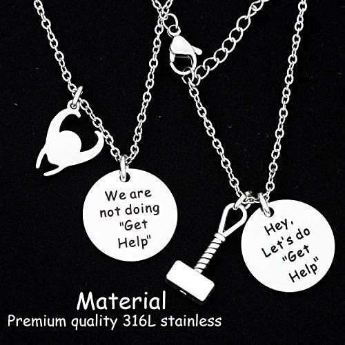 Kivosiiviz Thor Loki Friendship Jewelry Marvel Comic Inspired Necklace for Best Friends Set of 2 Merchandise Staff Loki Merch Marvel Necklace3