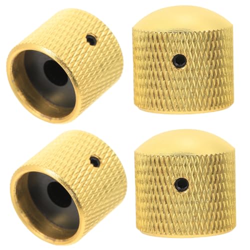 Holibanna 4pcs Professional Electric Guitar Volume Control Knobs Durable Potentiometer Knobs for Bass Sturdy and Wear Resistant Design Replacement Parts for Guitarists