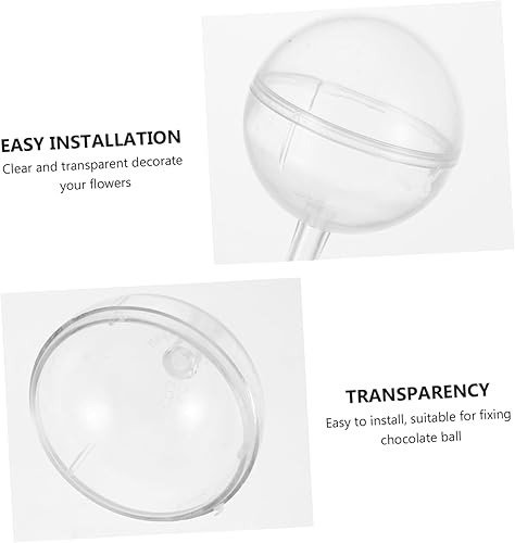 Miniatura 4 de Healifty Decoración de boda, 100 unidades, caja de chocolate transparente, mini caja de caramelos, envoltorios de trufas, soporte de fijación de