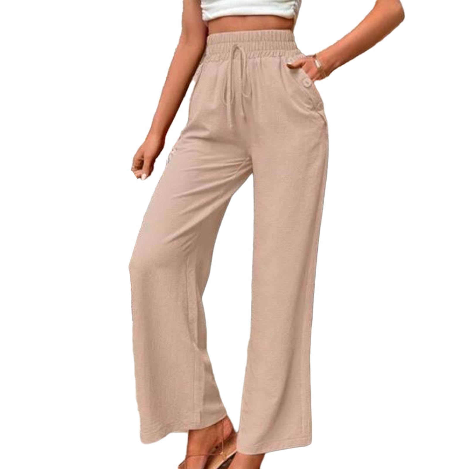 Women Soft Pants Wide-leg Pants Womens High Waist Wide Leg Pants Casual Autumn Winter Trousers