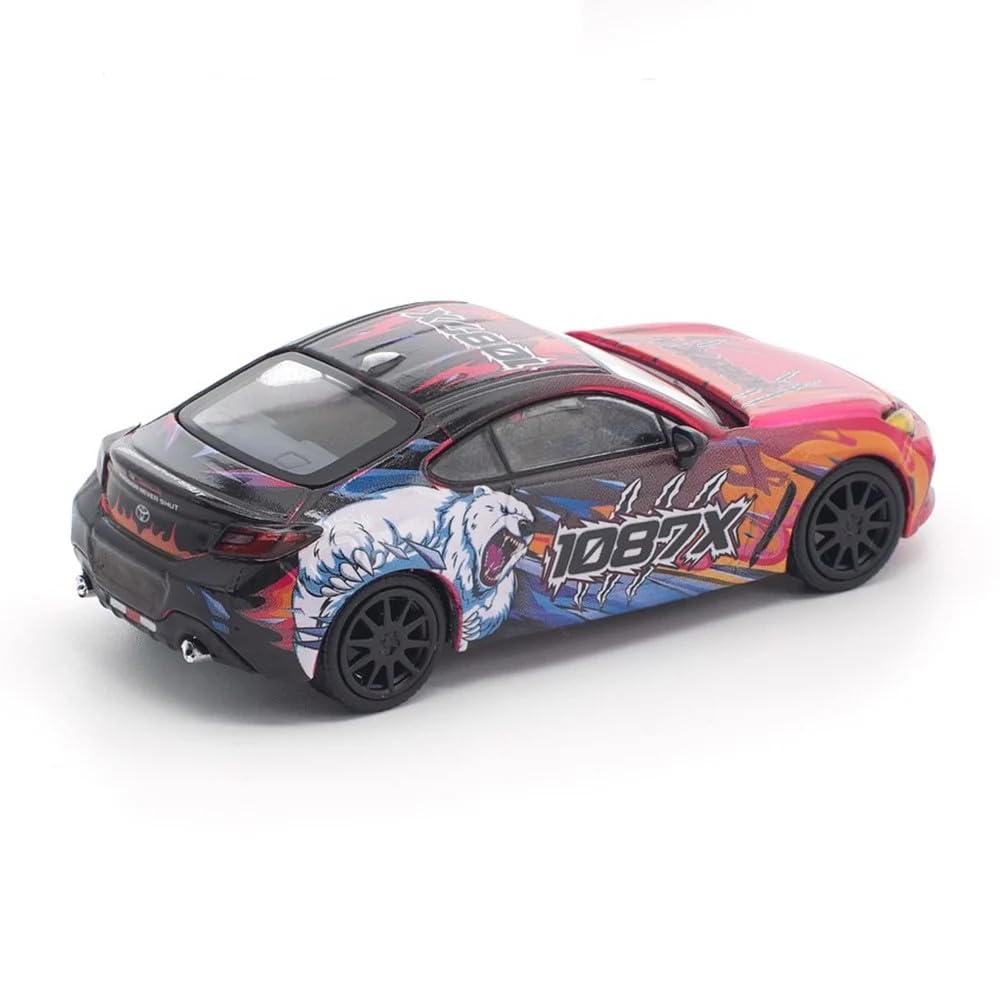 1:64 Diecast Model Car Compatible with Toyota GR86 Cup 1087X