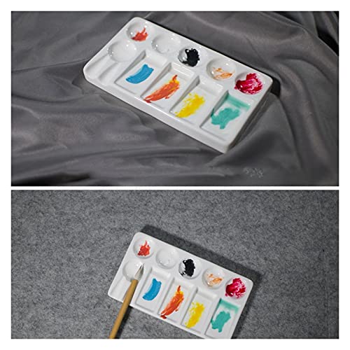 Paleta de pintura de cerámica rectangular para artes y manualidades 8