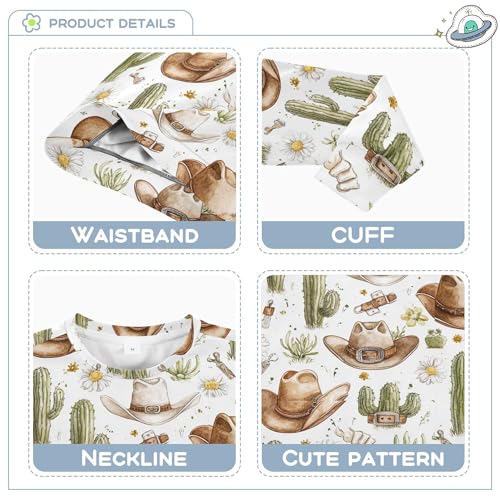 JUNZAN Western Cactus Big Girls Pullover Hoodie Crewneck Boys Sweat Shirt Sports 4T3