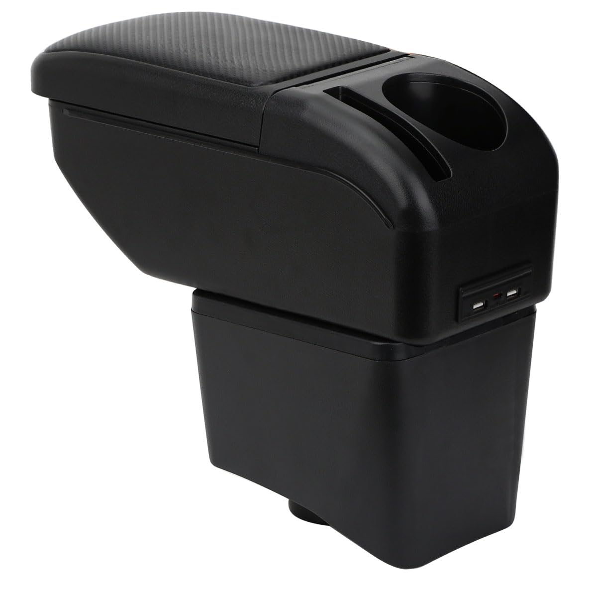 ZENVI Braccioli Compatible with Volkswagen VW Polo Braccioli 2010-2018 Console Centrale Organizer Immagazzinaggio Scatola Utilizzabile Per Autisti Supporto Gomito(Stile Fibra Carbonio)