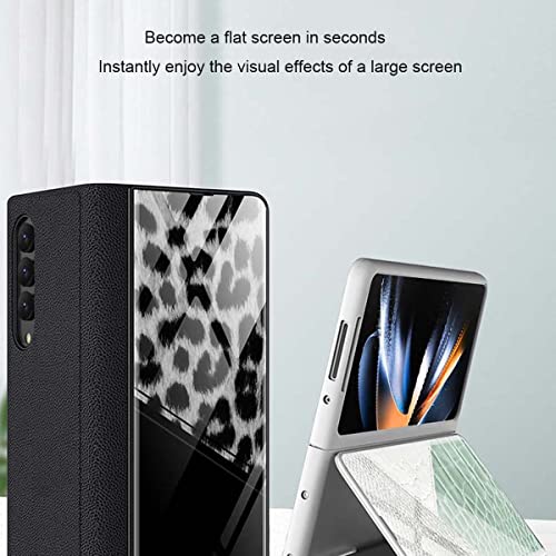 para a caixa Samsung Galaxy Z Fold 4,Plating Glass Flip Shell Cobertura comercial com tudo incluído