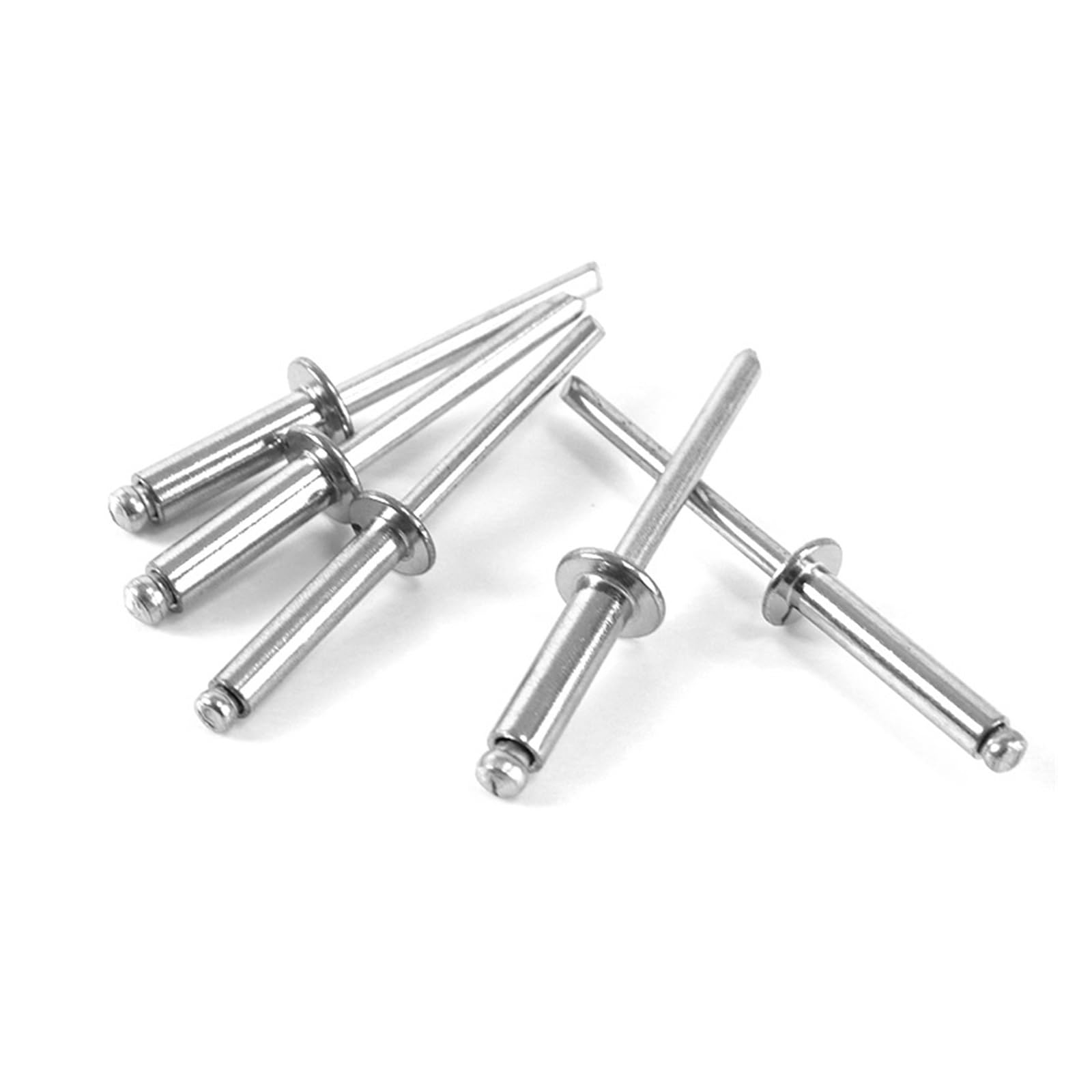 Rivets aveugles en aluminium, 50 pièces M3 M3.2 M4 M5 304 Rivet aveugle rond en acier inoxydable(M4 X 6mm)