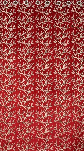 Image of Curtains 9 Feet Long for Living Room - Long Door & Window Curtain Set 1 Pcs Panel, Velvet Blackout & Stylish Parda for Home Decor & Office Maroon Colour 9 feet -1 pcs