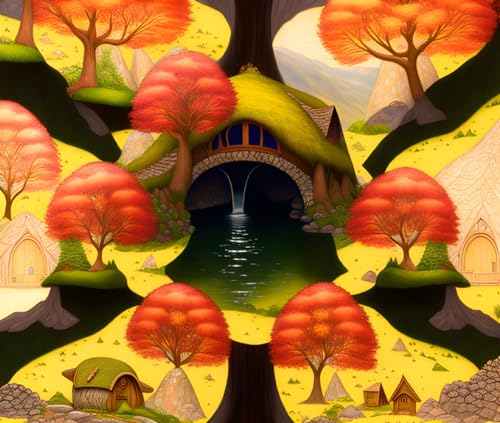 Poster sur toile 58 x 90 cm decoration murale paysage foret sauvage