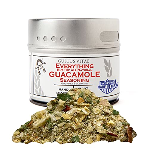 Everything But the All Natural Guacamole Seasoning | All Natural | Non GMO | 1.7 oz (48 g) | Gourmet Spice Mix | Small Batch | Artisanal Rub | Seasoning Pack | Magnetic Tin | Gustus Vitae | #843 Everything But the All Natural Guacamole Seasoning | All Natural | Non GMO | 1.7 oz (48 g) | Gourmet Spice Mix | Small Batch | Artisanal Rub | Seasoning Pack | Magnetic Tin | Gustus Vitae | #843