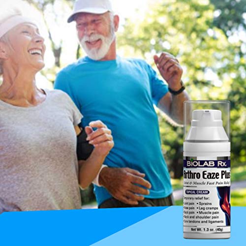 Arthro Eaze Plus - Arthritis Pain Relief Cream for Hand, Knee, Foot, Back, Neck and Wrist Joints Pain– Fast-Acting, Non-Greasy- for Arthritis, Tendinitis.