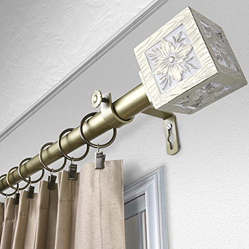 Austin 1" Single Curtain Rod 28-48 inch - Gold