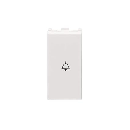 66103 Roma Urban Modular 1M 10A V0 Grade Polycarbonate Bell Push Switch (White, Pack of 10)