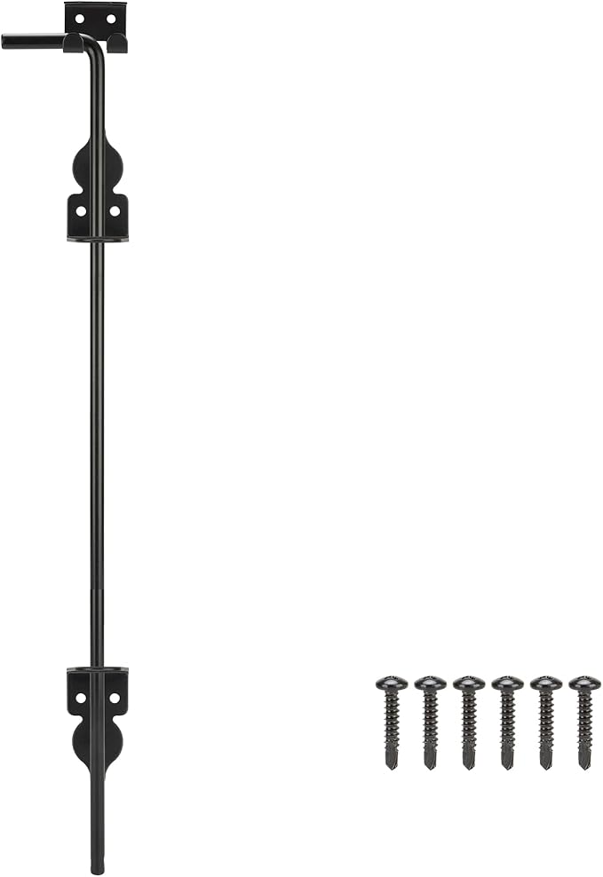 24" Cane Bolt Heavy Duty Drop Rod Gate Stopper Hardware