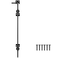 Vista 13 de Perno de caña de 12 pulgadas, resistente para barra de caída de puerta, cierre de tierra para vallas de madera, puertas de metal, pasador de caída