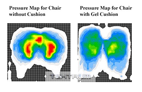 Tektrum Portable Foldable Cool Gel Orthopedic Seat Cushion with Handle for Travel, Airplane, Car, Home, Office, Chairs, - Relief for Tailbone, Sciatica, Back Pain, Prostate, Postnatal (TD-GS1205-BLK) - Thumbnail 7