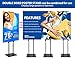 VAIIGO 2Pack Poster Stand for Display, Heavy Duty Floor Standing Sign Holder, Double-Sided Poster Board Stand, Adjustable Height Up to 80 inch, Outdoor Banner Stand for Board & Foam Display, Black